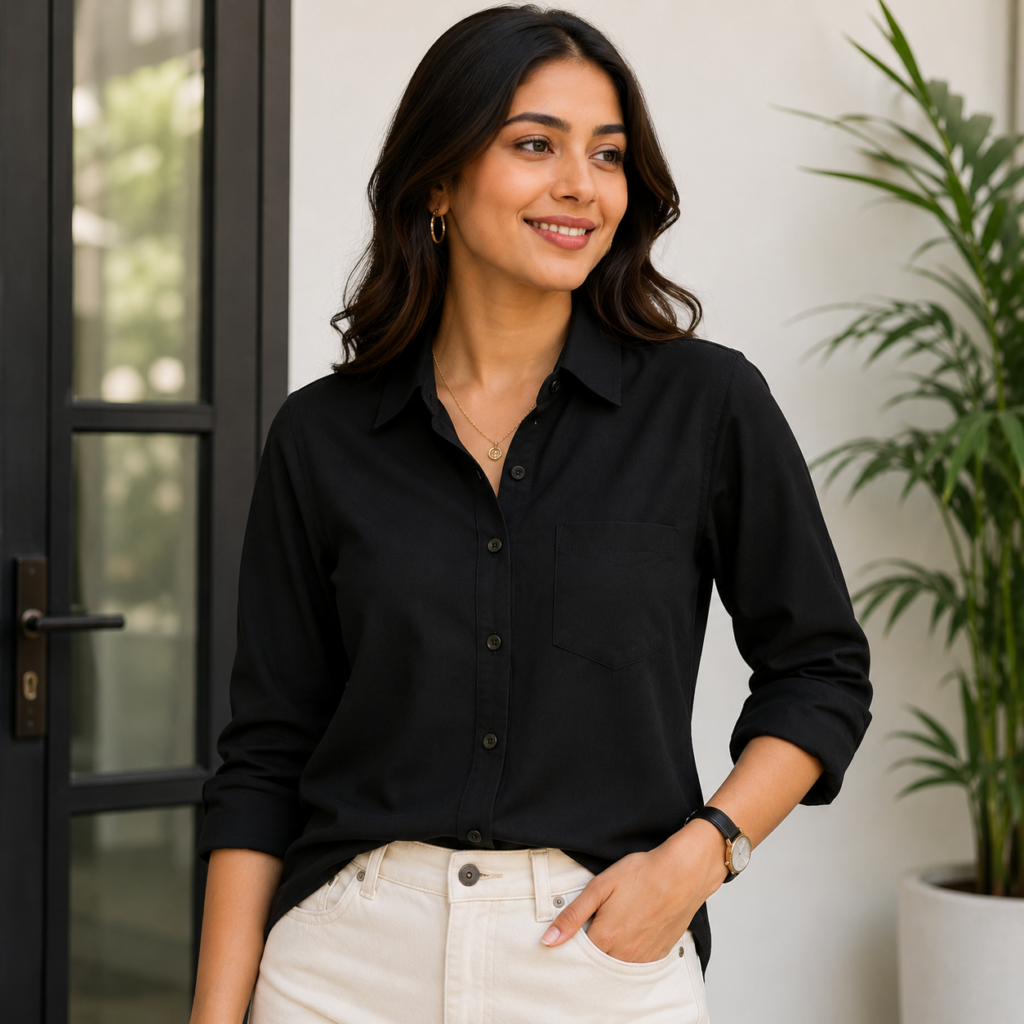 Black Premium Casual Shirt for Women
