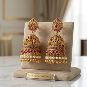 Designer Oxidised Silver Jhumka Earrings for Women & Girls
