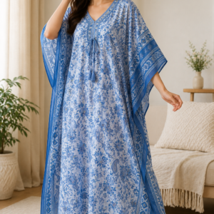 Blue Designer Kaftan Lounge Wear for Women